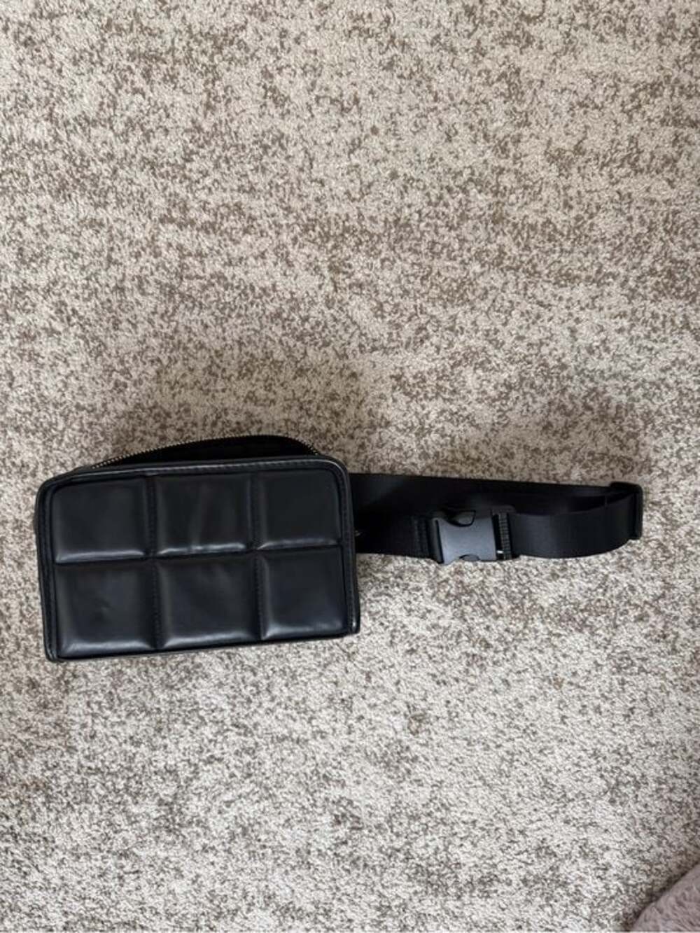 Amanda Uprichard Black Quilted Mini Belt Bag